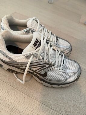 2K Moto Nike Women's White and Silver Mesh Running Shoes